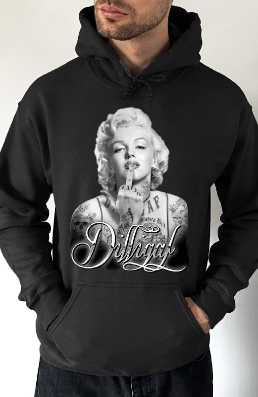 Weekend Offers That Thrill Marilyn Kiss Attitude Pullover Hoodie