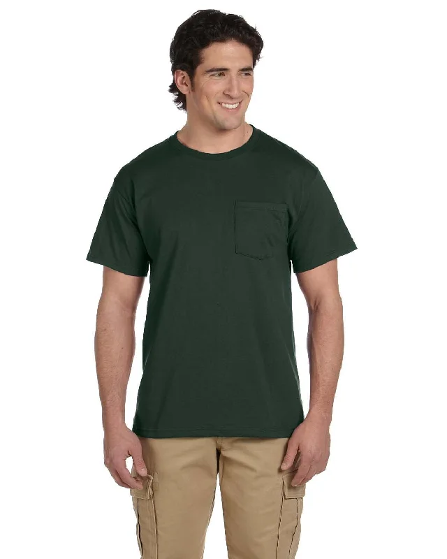 Weekend Deals to Brighten Your Day Jerzees 50/50 Pocket T-Shirt | Forest Green