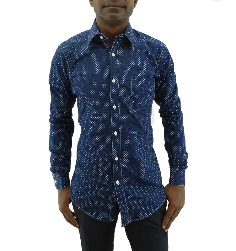 Hurry In 265-1450 Bellinne Printed L/S Men Shirt Multicolor Size S-XXXL