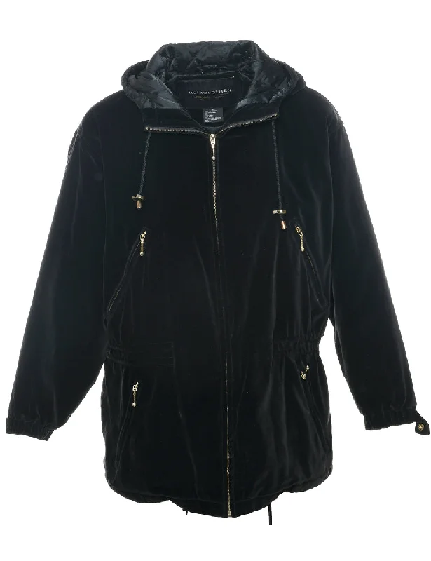 Limited Availability Velvet Hooded Coat - S