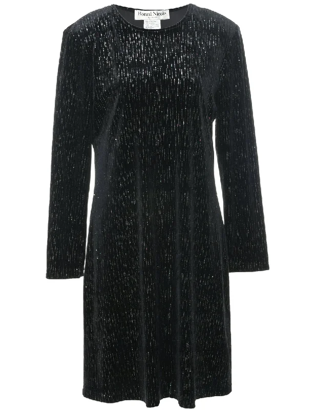 Act Now Velvet Snakeskin Finish Evening Dress - L