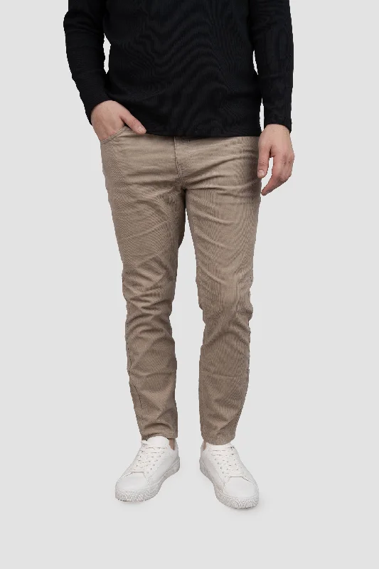 Epic Deals Stretch Cord 5 Pocket Pants Beige