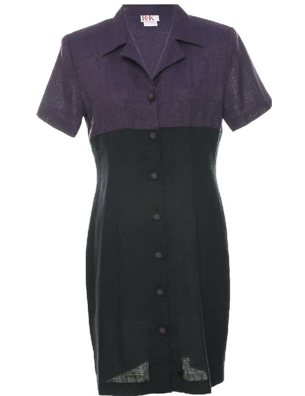 Weekend Specials You Can't Miss Two Tone Coat Dress - M