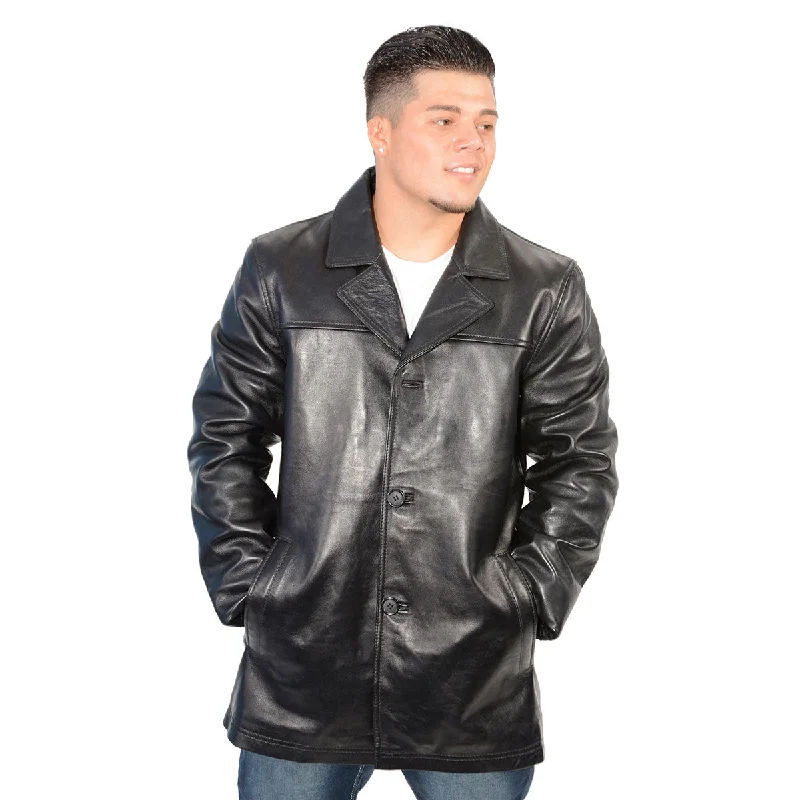 Exclusive Weekend Offers Inside Milwaukee Leather Men's Black Classic Button Closure Fashion Leather Car Coat SFM1815 Exclusive Weekend Offers Inside Milwaukee Leather Men's Black Classic Button Closure Fashion Leather Car Coat SFM1815