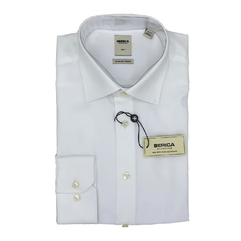 Unmissable Offer Serica Classics Semi Tapered Non-Iron 2 Ply Cotton Dress Shirt - C-325 01 Unmissable Offer Serica Classics Semi Tapered Non-Iron 2 Ply Cotton Dress Shirt - C-325 01