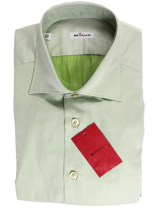 Weekend Deals That Thrill Kiton Dress Shirt Light Green Spread Collar 39 - 15 1/2 REDUCED - SALE Weekend Deals That Thrill Kiton Dress Shirt Light Green Spread Collar 39 - 15 1/2 REDUCED - SALE