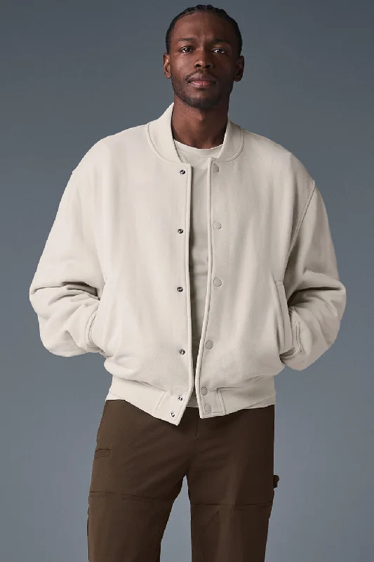Extra Savings Renown Varsity Jacket - Bone