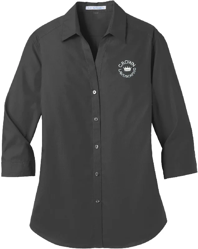 Can't Miss Port Authority Ladies 3/4-Sleeve Carefree Poplin Shirt