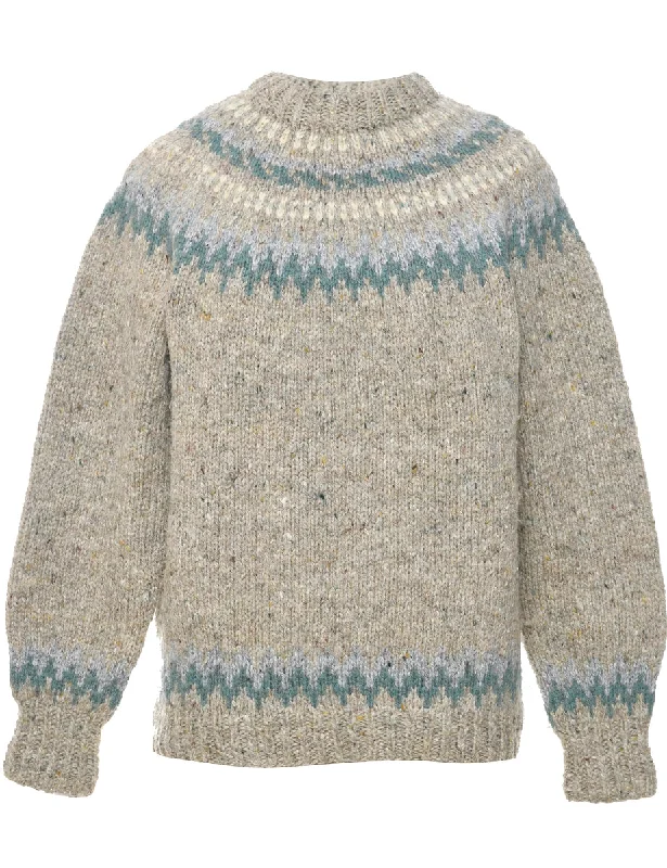 Weekend Deals That Sizzle Wool Nordic Jumper - L