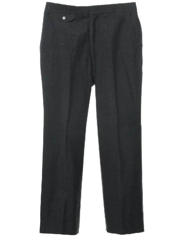 Celebrate the Weekend with Discounts Wool Black Trousers - W33 L31