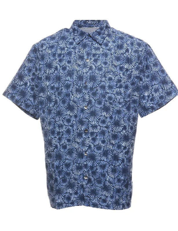 Bonus Savings Van Heusen Blue Floral Shirt - XL