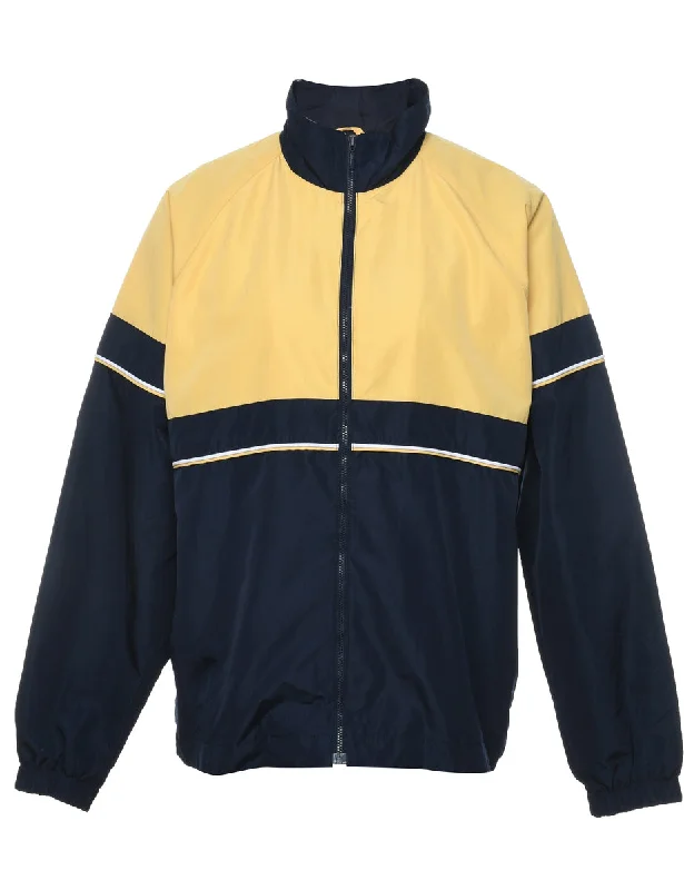 Weekend Bargains to Enjoy Two-Tone Navy & Yellow Contrast Jacket - M