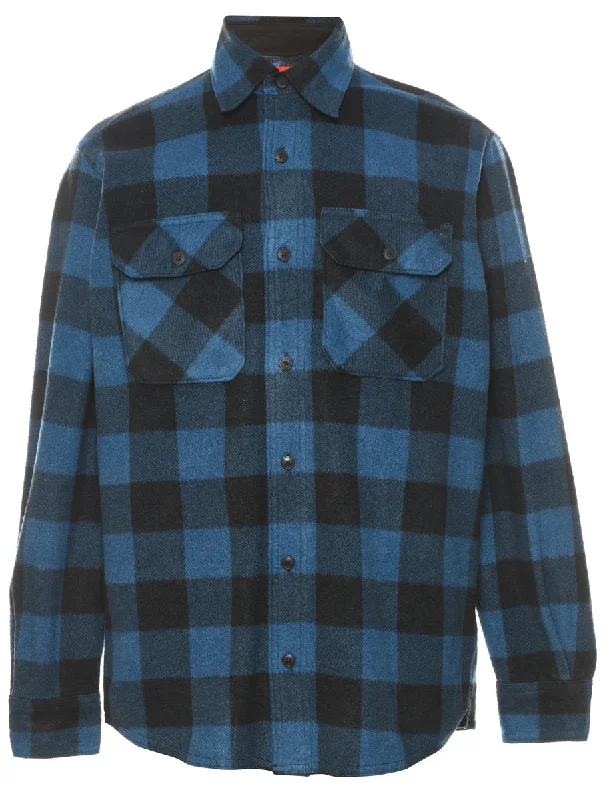 Season Finale Sale Wrangler Black & Blue Checked Shirt - S