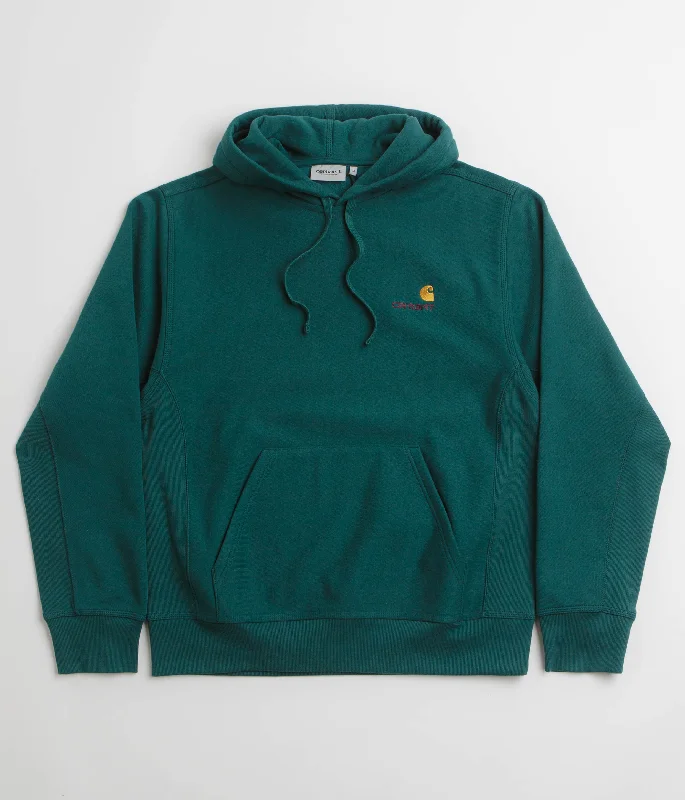 Year-End Clearance Carhartt American Script Hoodie - Malachite