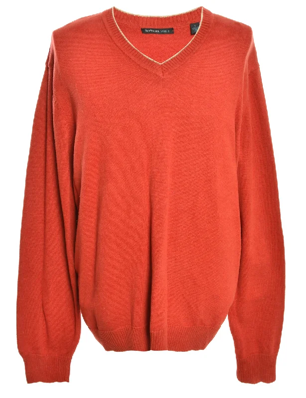 Price Reduction Van Heusen Maroon Knit Jumper - L