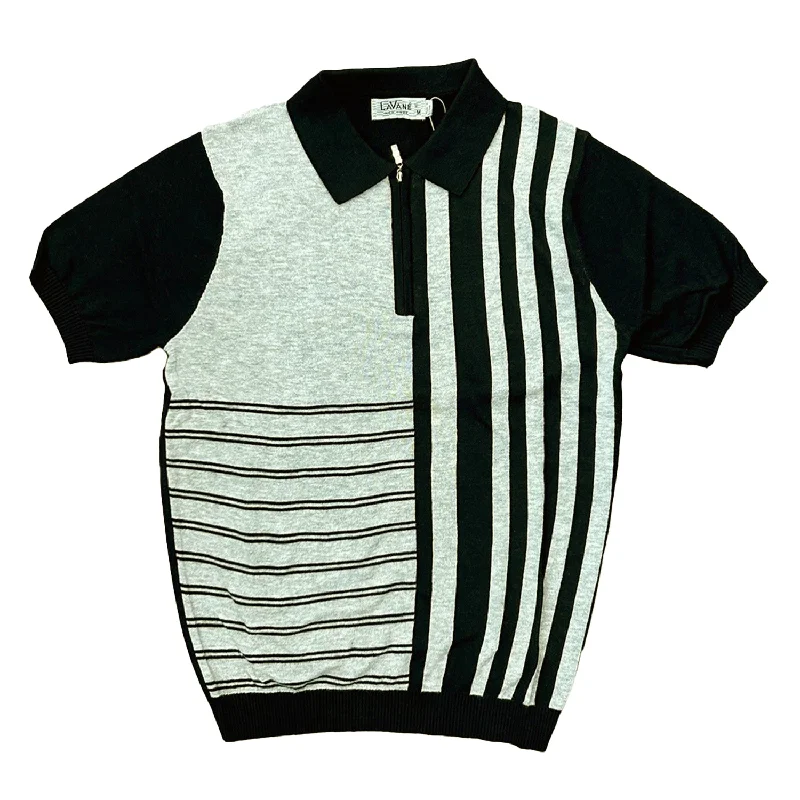 Price Rollback Lavane Short Sleeve Fancy Polo Shirt - Black