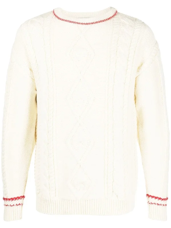 Blowout Deals Cable-Knit Wool Jumper