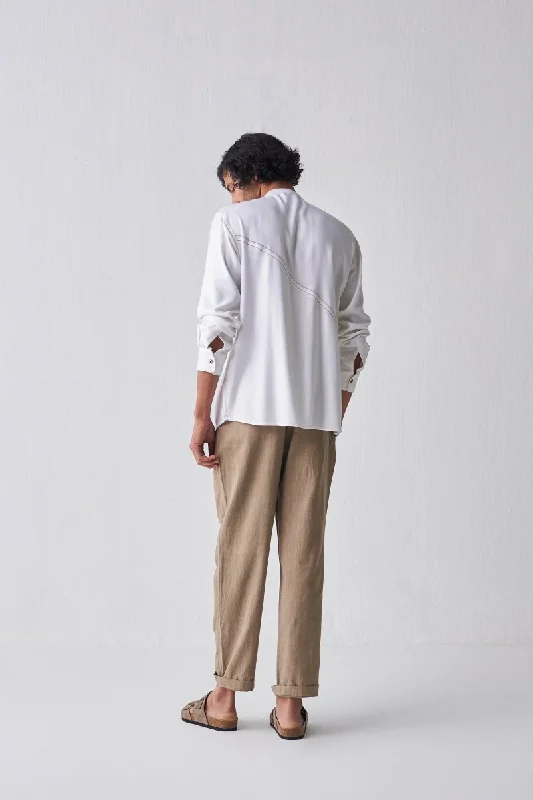 Customer Appreciation Sale Front Pleat Shirt - Ivory