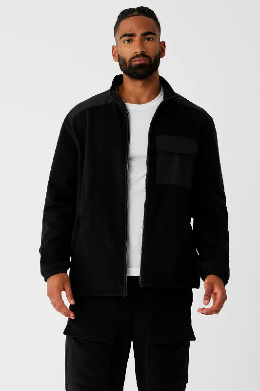 Mega Discount Polar Fleece Ridge Full Zip Jacket - Black