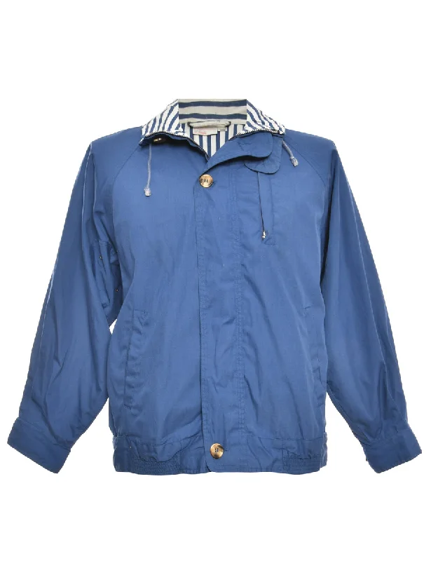 Year-End Sale Zip Front Navy Jacket - M