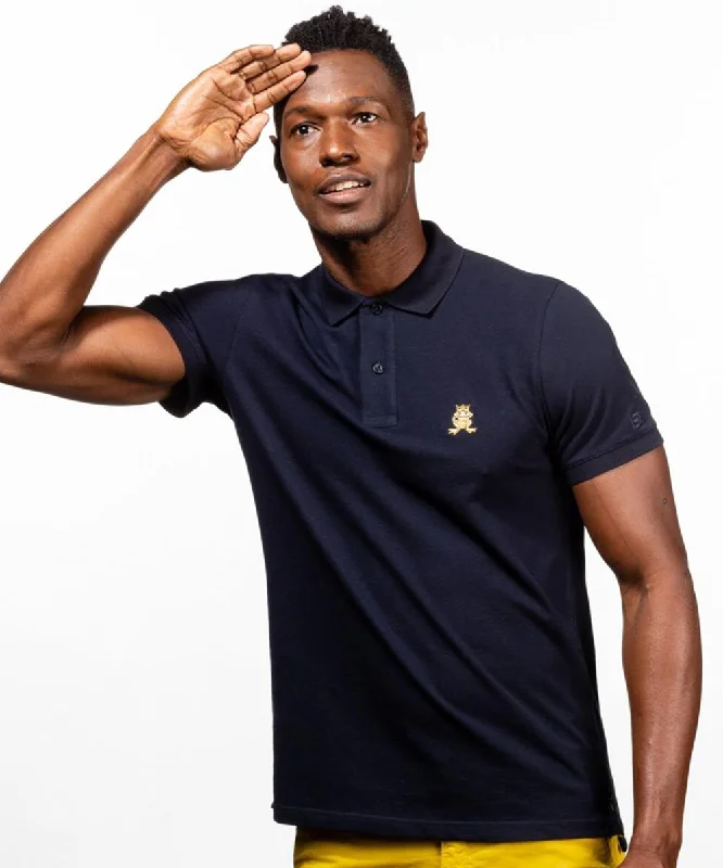 Amazing Deals Solid Navy Cruise Polo by EightX