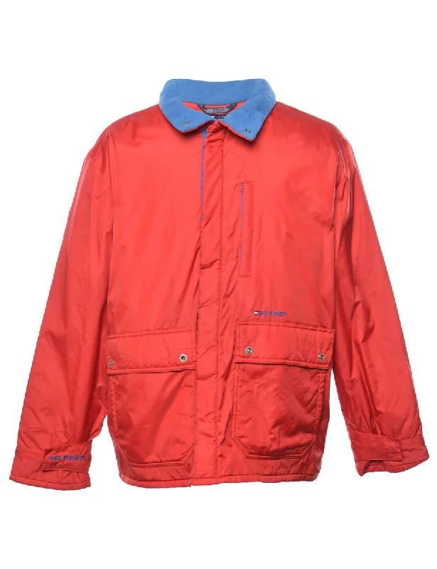 Price Slash Tommy Hilfiger Red & Blue Nylon Jacket - L