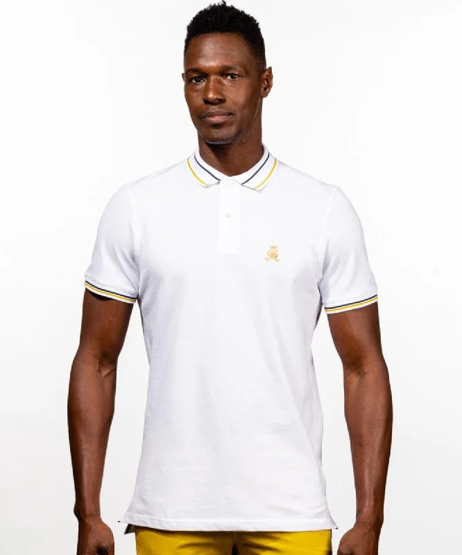 Bonus Savings Solid White Diego Polo by EightX
