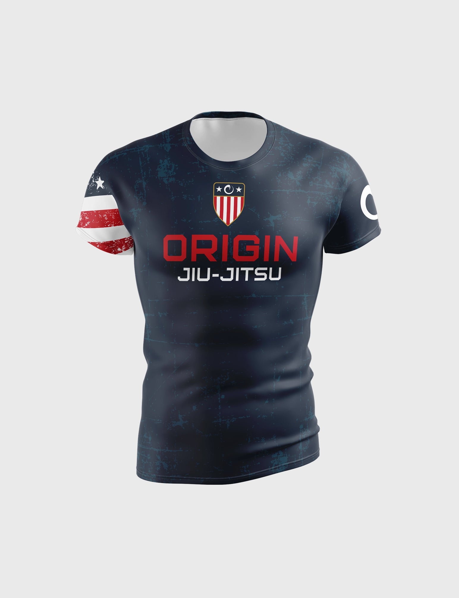 Closeout Deal USA FLAG SS COMFORT FIT RASHGUARD
