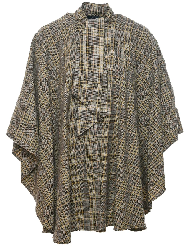 Weekend Specials to Relish Wool Dogtooth Cape - L