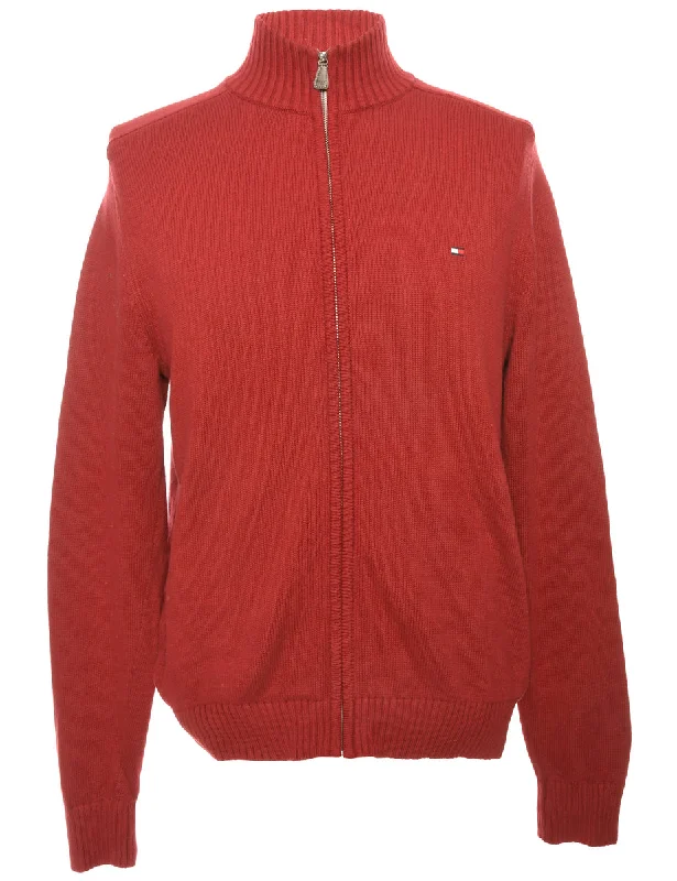 Discount Mania Tommy Hilfiger Maroon Cardigan - S
