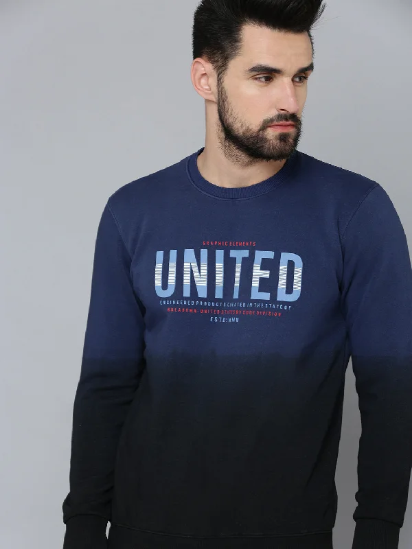Early Bird Discount Men Blue Solid Sweatshirt