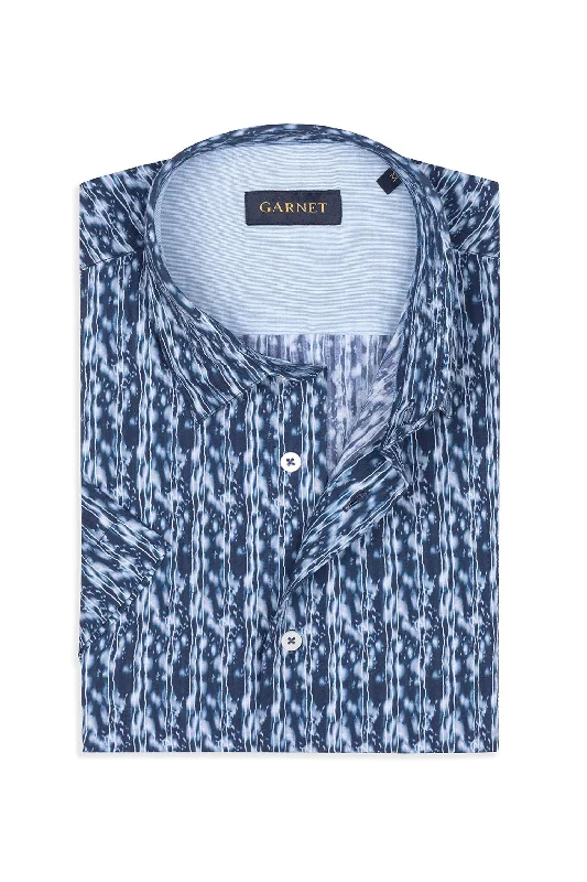Markdown Sale Stripped Seersucker Printed Shirt