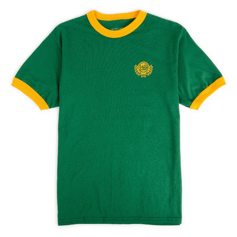 Weekend Discounts to Grab Coat of Arms Ringer T-Shirt Green