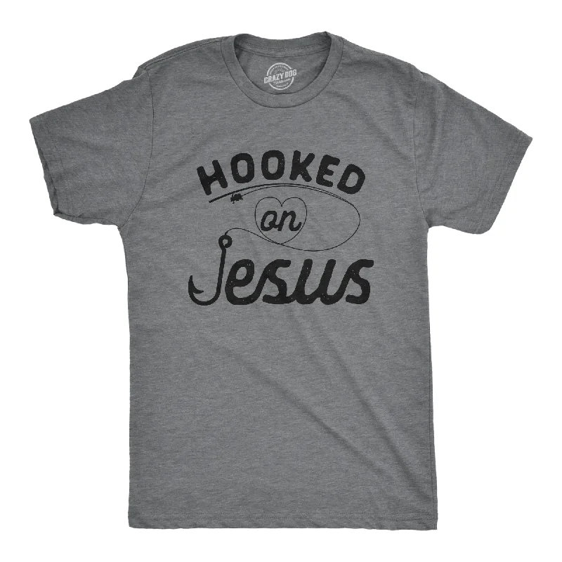 Weekend Bargains to Snag Hooked On Jesus Men's T Shirt