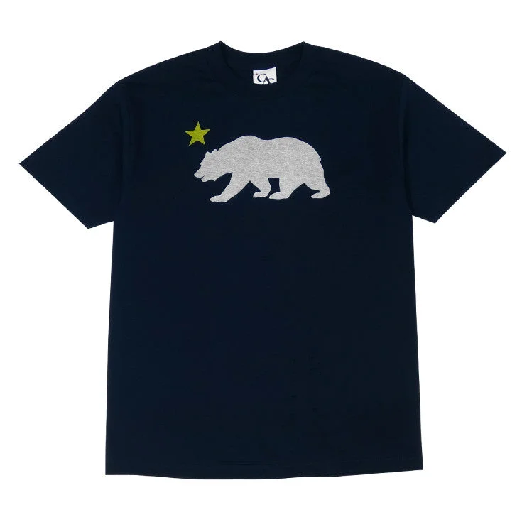 Low Price Mens Cali Bear Star T-Shirt Navy