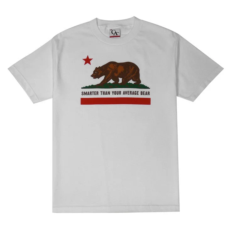 Today's Deal Mens Cali Bear T-Shirt White