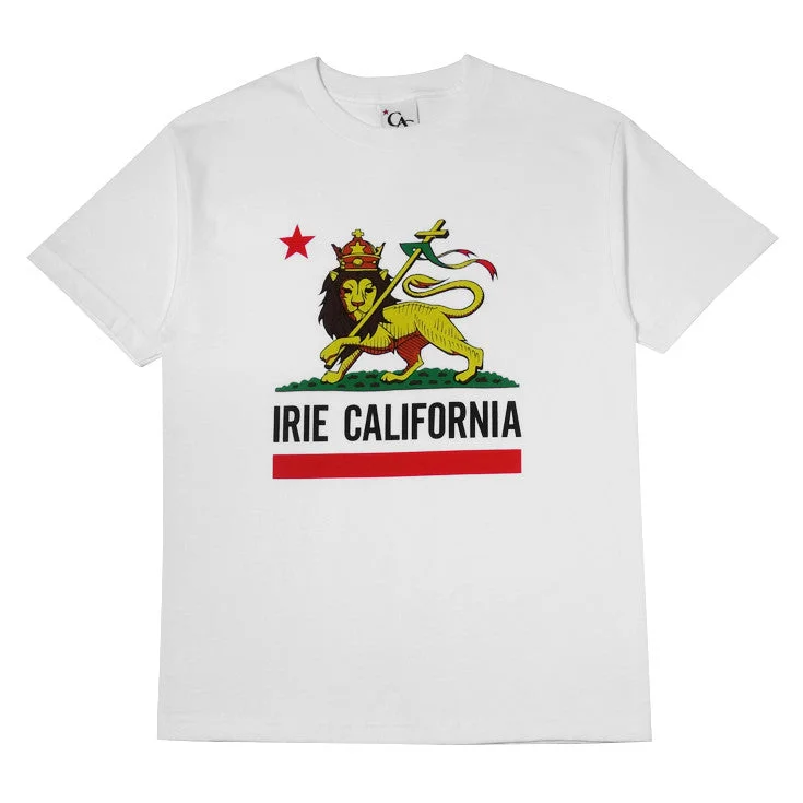Discount Mania Mens Cali Lion T-Shirt White