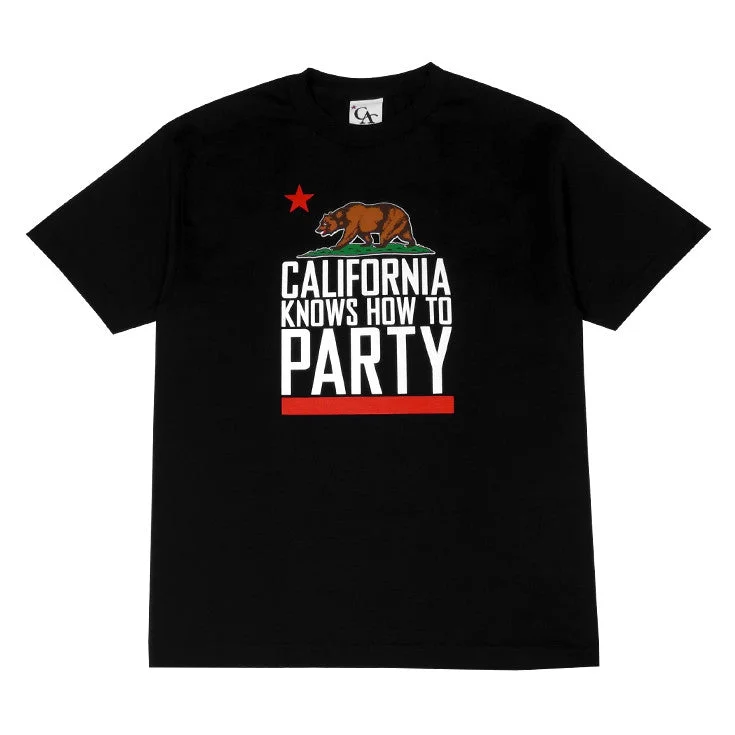 Extra Savings Mens Cali Party T-Shirt Black