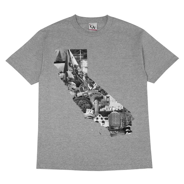 Weekend Special Mens Cali Photo T-Shirt Heather Grey