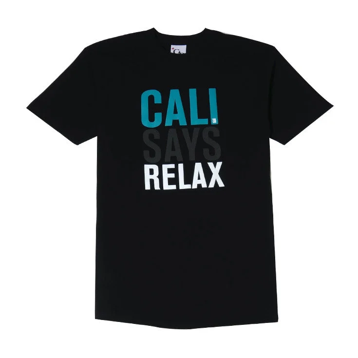 Weekend Deals to Make You Smile Mens Cali Relax T-Shirt Black
