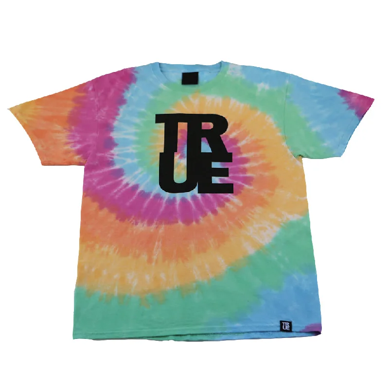 Instant Deal Mens Logo Tie-Dye T-Shirt Pastel