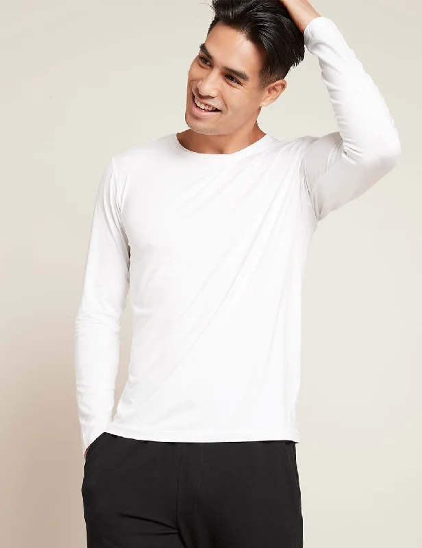 Weekend Specials to Love Men's Long Sleeve Crew Neck T-Shirt - White