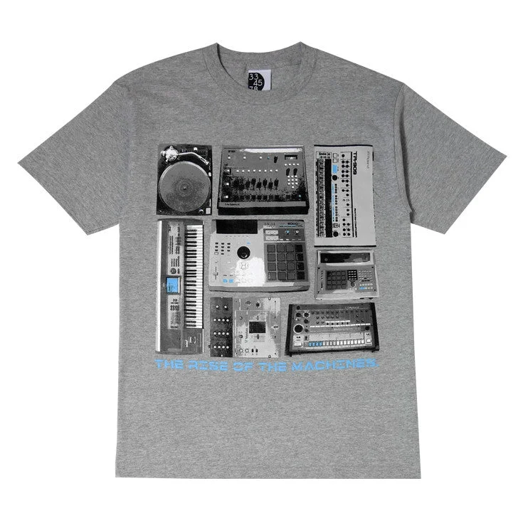 Weekend Sale: Don't Miss Out Mens Ongaku Beat Machines T-Shirt Heather Grey