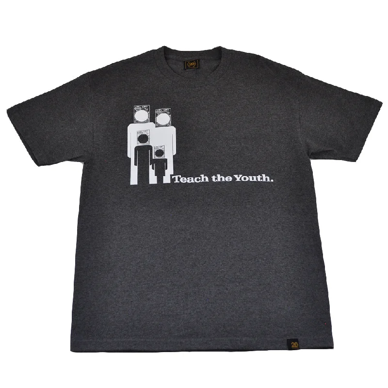 Final Markdown Mens Ongaku Teach Youth T-Shirt Charcoal