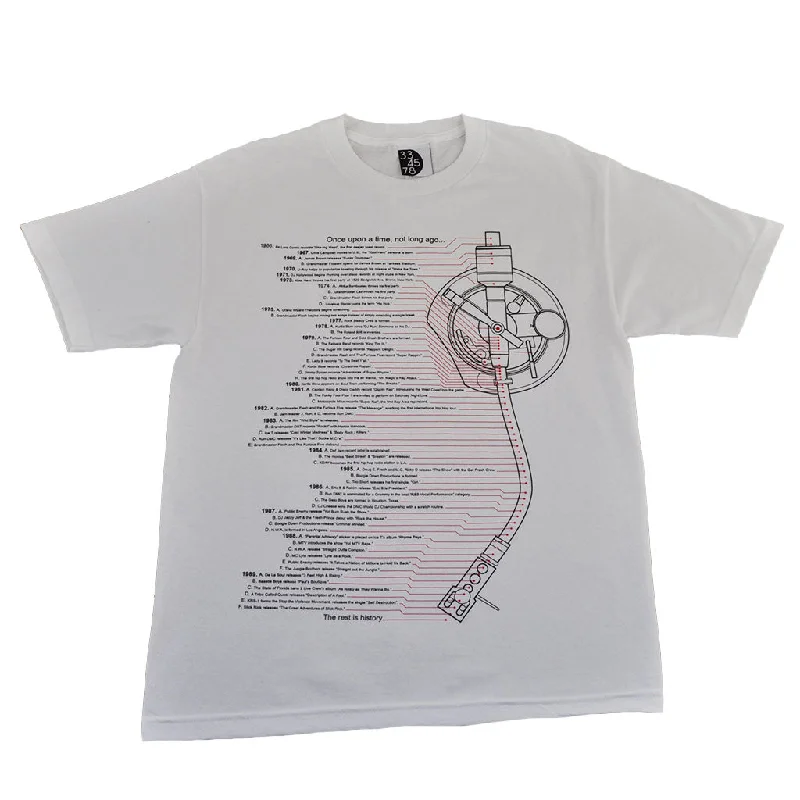 Doorbuster Deal Mens Ongaku Timeline T-Shirt White