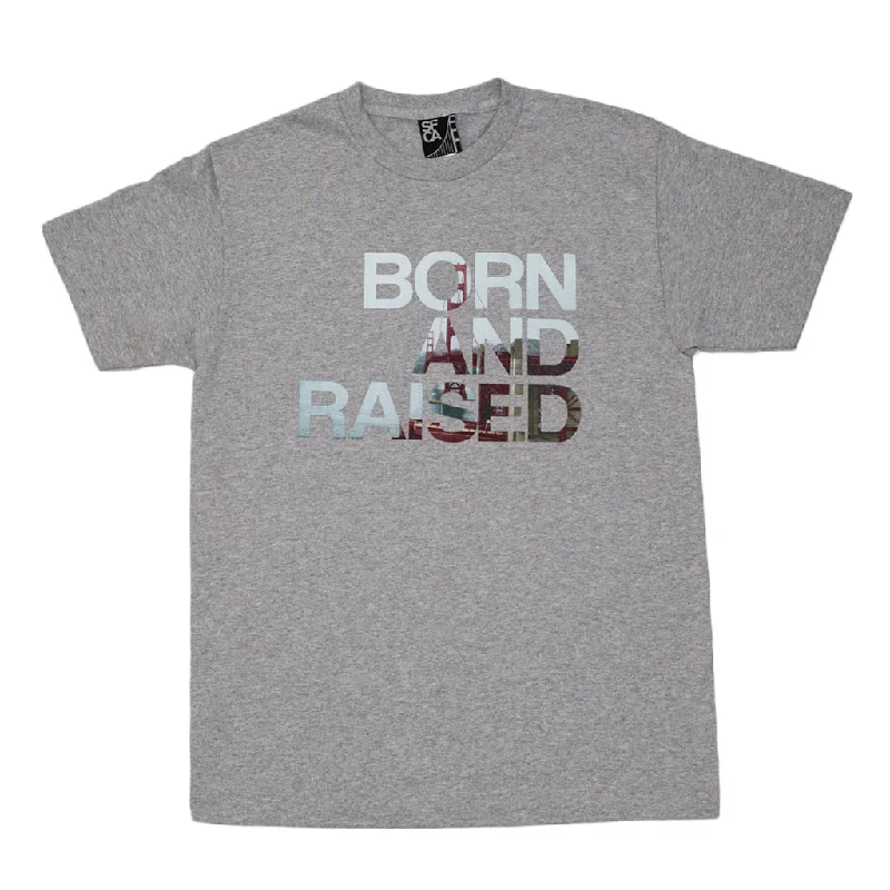 Deal Dash Men's SFCA Born & Raised T-Shirt Heather Grey