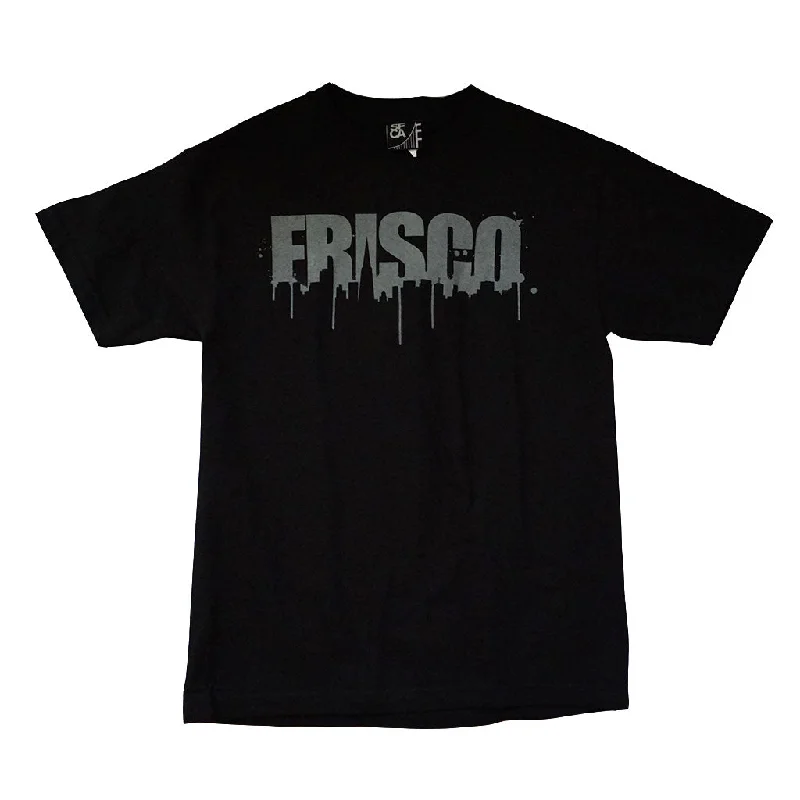 Great Bargain Mens SFCA Frisco Drips T-Shirt, Black with 3M