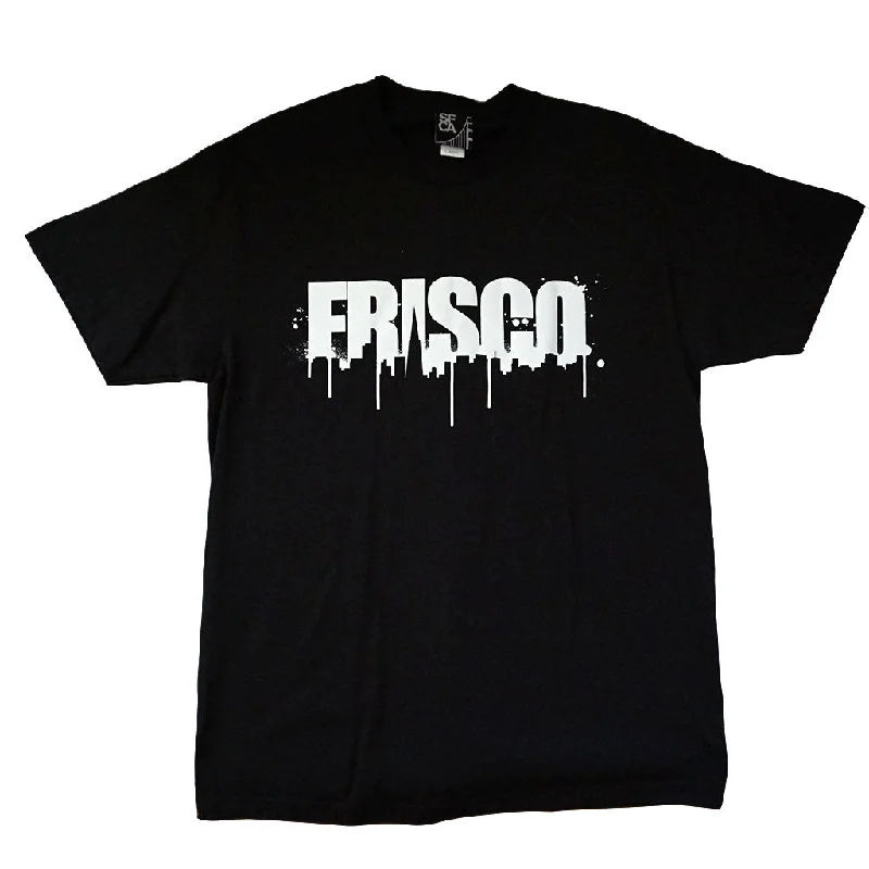 Extra Discount Mens SFCA Frisco Drips T-Shirt, Black with White