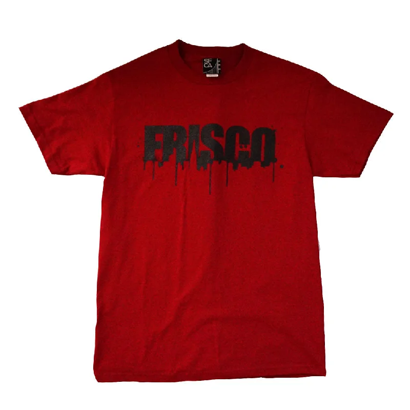 Lowest Rates Mens SFCA Frisco Drips T-Shirt, Red with Black