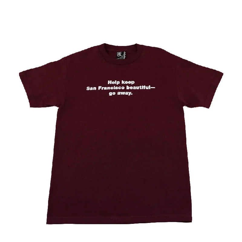 Super Sale Mens SFCA Go Away T-Shirt Burgundy